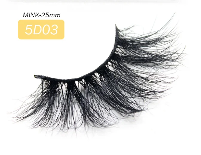 

grudzien Own brand wholesale new design Full strip mink eyelashes 5d 25mm eyelashes 3d fluffy eyelashes and custom packaging box, Black