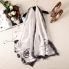 2018 New design high quality elegant soft silk scarf for hijab women