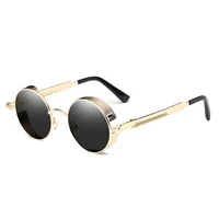 

Luxury Metal Sunglasses unisex Round Sun glasses Steampunk Coating Glasses Vintage Retro Lentes Male