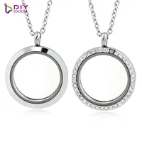 

Wholesale Magnetic Alloy Glass Floating Charm Locket Necklace,clear lockets for jewelry making LSFL053-54