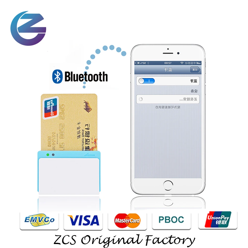 mini payment kisok ZCS01 bluetooth pos credit card Reader with Android IOS SDK - ANKUX.COM