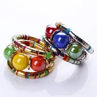 

Bulk Wholesale African Stylish Natural Tumbled Jade Beads Gemstone Women Chakra Bracelet