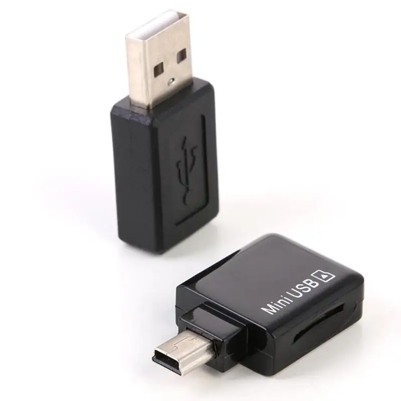 

Mini USB TF Card Reader Female to USB Male Adapter for Car AUX Audio Output
