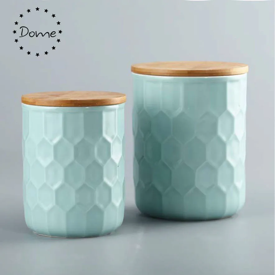Good Price Colored Bulk Ceramic Candle Jars With Bamboo Good Price Colored Bulk Ceramic Candle Jars With Bamboo
