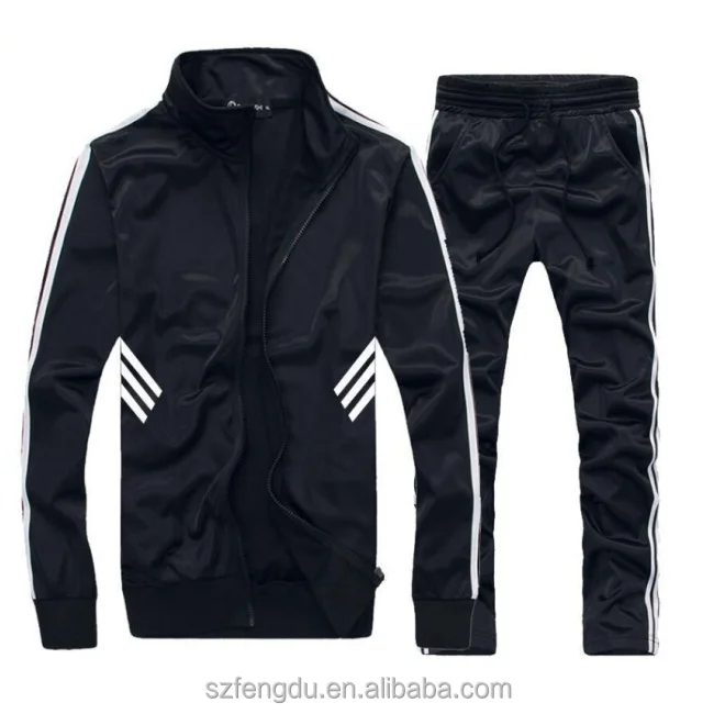 Custom Gym Polyester Slim Fitted White Mens Tracksuit