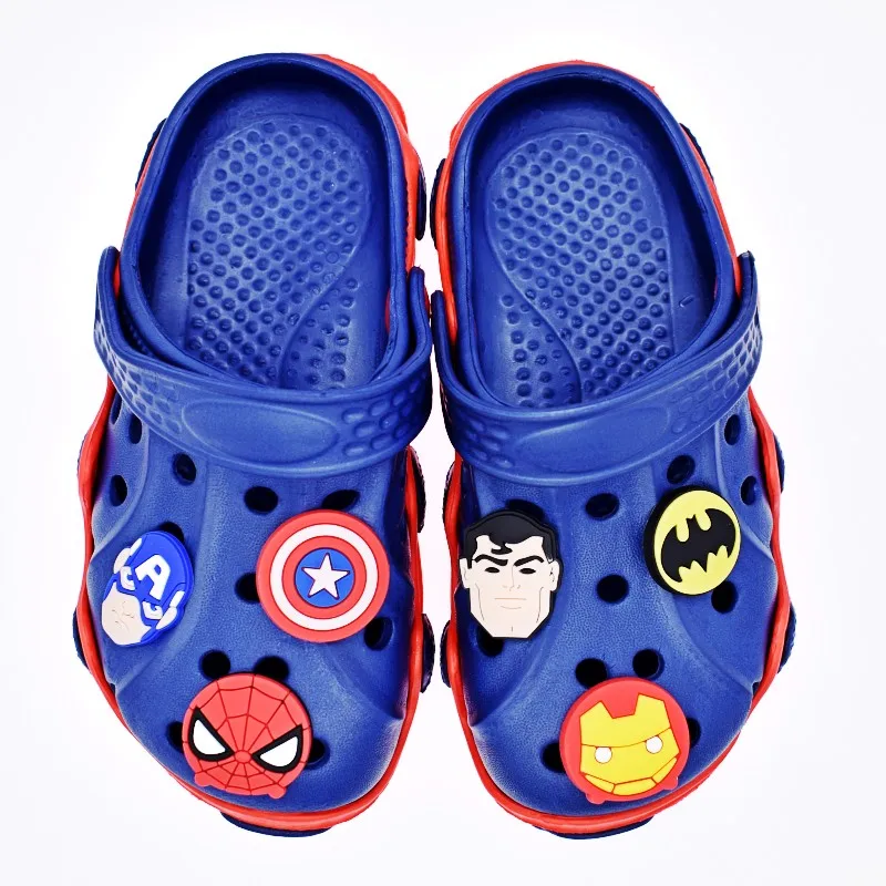 

XH-66 Stock Super Heros Head Design PVC Rubber Shoe Charms Buckles Accessories Decorations For Clog Shoes, As picture