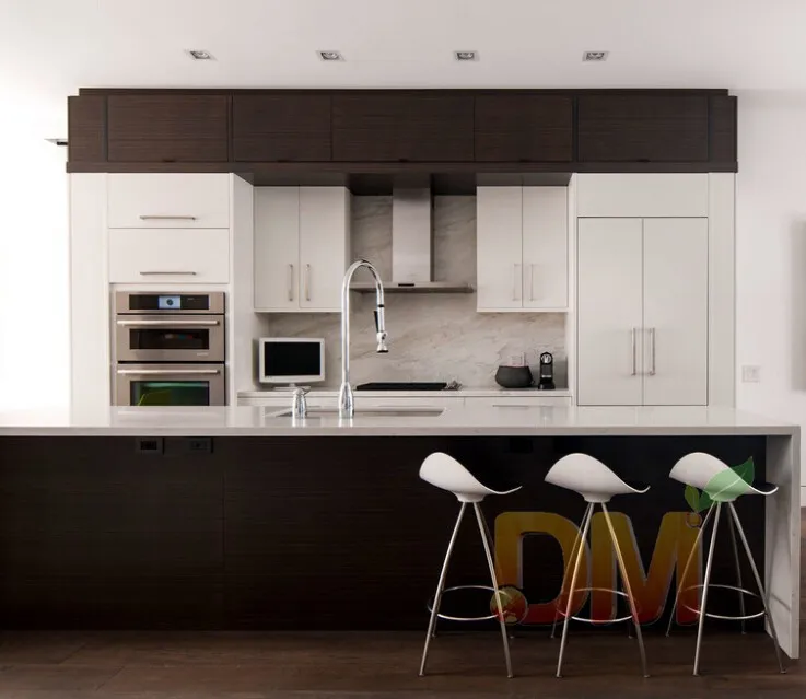 
high quality modern european white kitchen cabinet with large kitchen island 