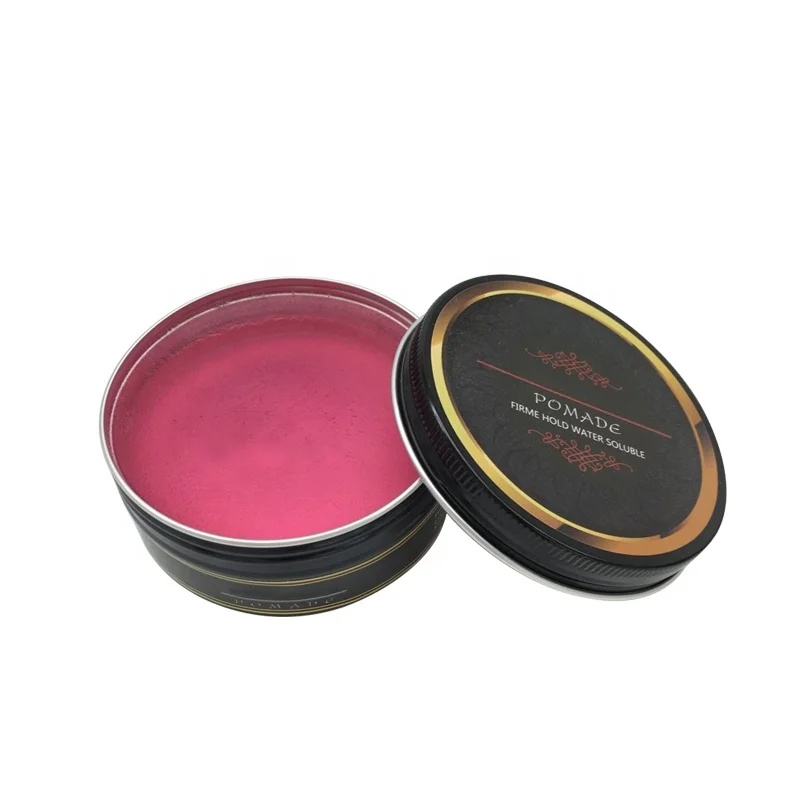 

Water based strong hold OEM manufacturer edge control tin cans natrual private label men pomade, Brown and any colors