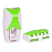 

Automatic toothpaste dispenser set toothbrush holder wall-mounted bathroom toiletries hotel's neat decor