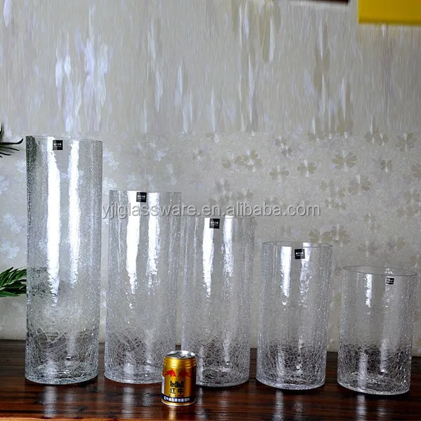 Hand Blown Wholesale Price Different Sizes Clear Crackle Glass