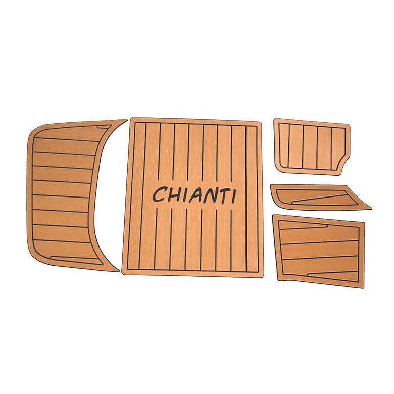 Synthetic Teak Decking custom non-skid rubber vinyl eva flooring sheet for boat 