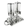 New Design Buffet Accessories Organizer 2 Tank Gold Copper Buffet Utensils Server Fresh Buffet Juice Dispenser