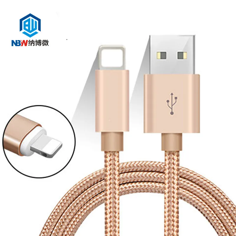 

Shenzhen factory 2A Usb Cables Nylon Braided For Iphone Charger Cable