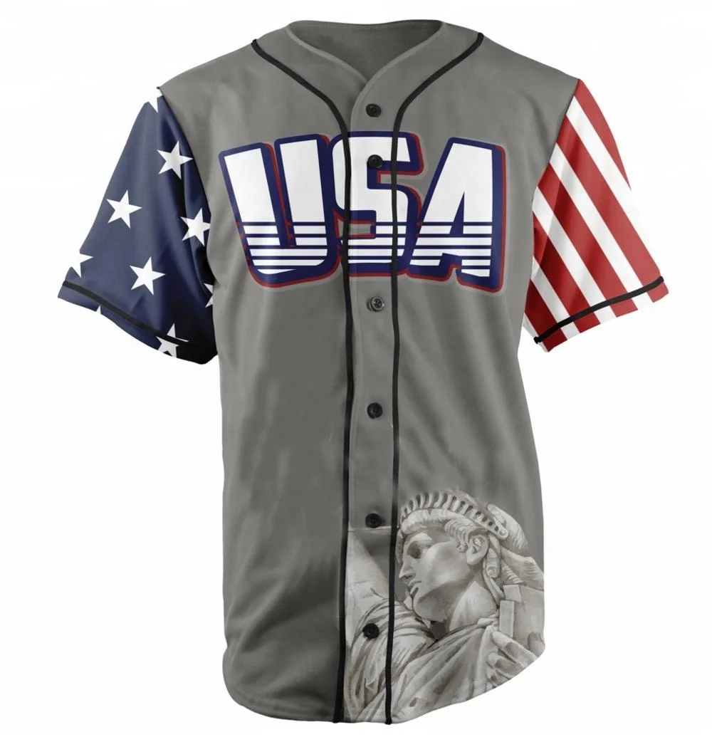 

Custom Sublimation Baseball Jersey 100% polyester Baseball Shirt, Customized color