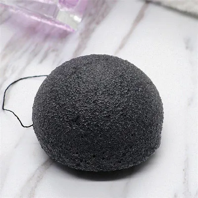 

Hottest Factory direct Private label 100% natural Konjac sponge Wholesale konjac facial make up sponge, Black / white / green