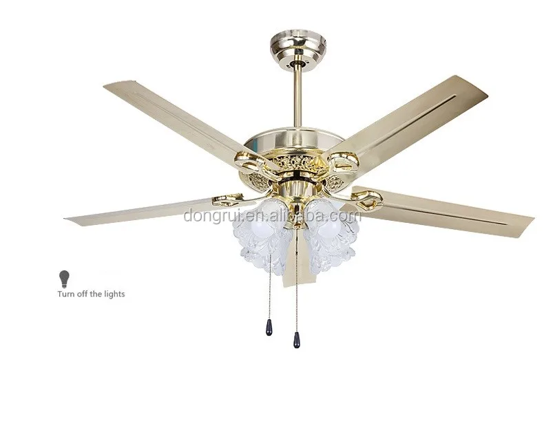 European ceiling fan with light/ 220V cooling fan / 52inch ceiling fan light