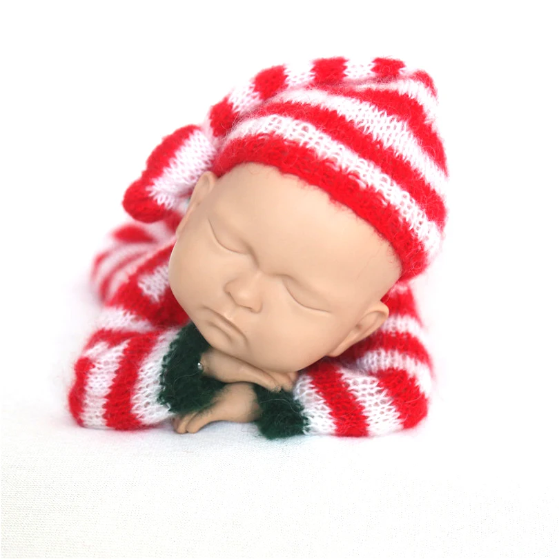 

Christmas Baby Overalls Newborn Santa bonnet romper Baby Pajama outfit Photography props Fuzzy baby Hooded Onesie