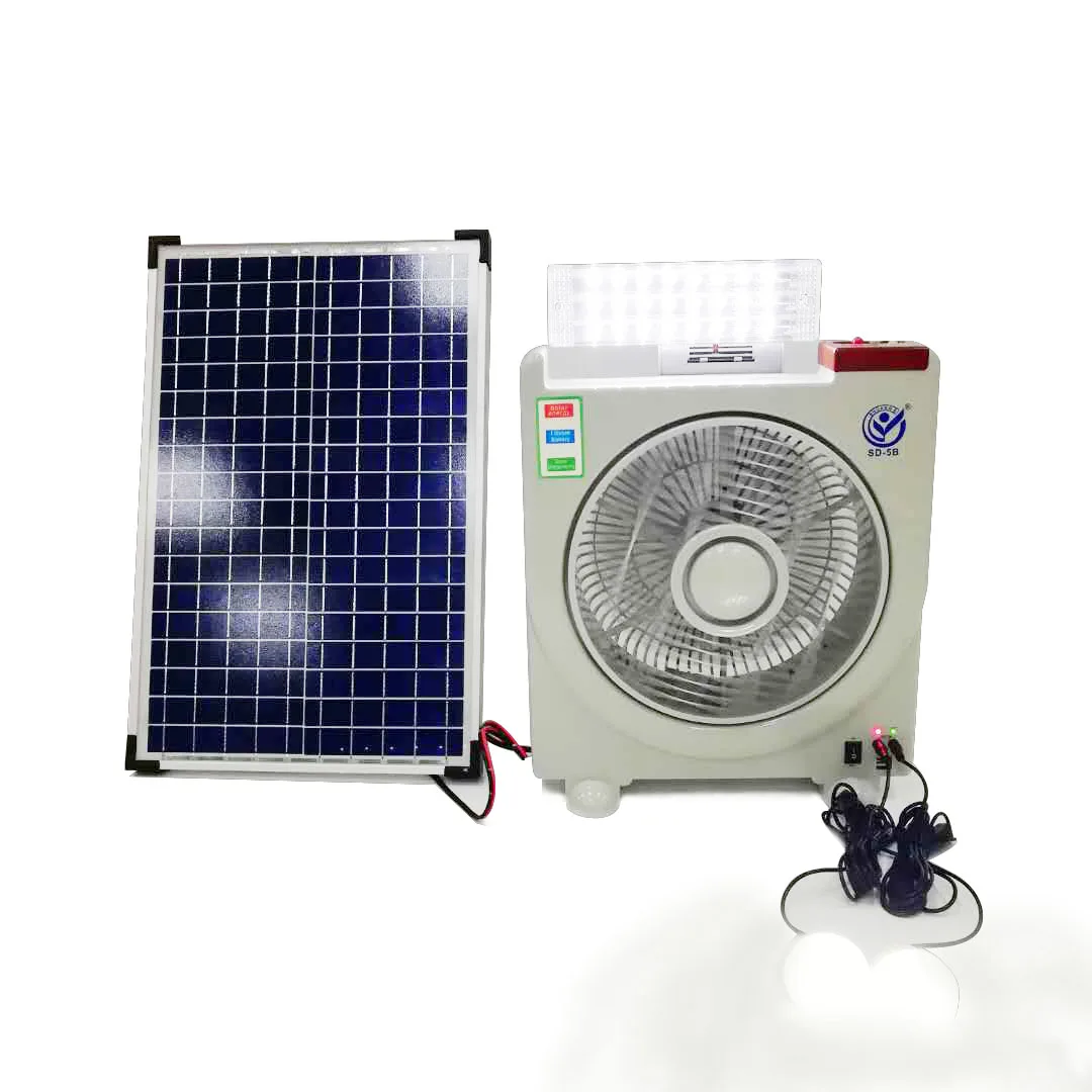 Durable Solar Charger W/ DC Output Polycrystalline Solar Panel Home Fans I9J7 