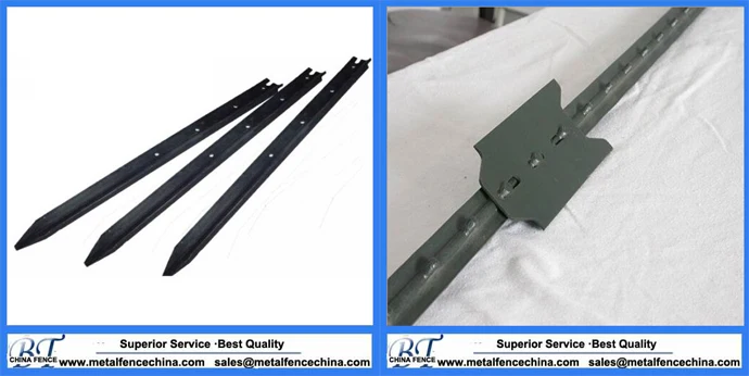 chinese supplier cheap galvanized & PVC metal green black t-post/y-post/star picket