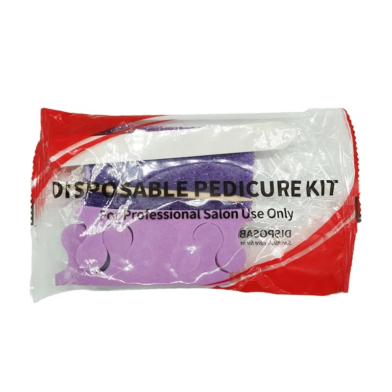 

5PCS Disposable pedicure kit for nail salon purple color 200kits per carton, Purple or customized