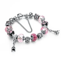 

Pretty In Pink European Charm Bracelet - Small Girls, Kid, Children Sizes Available - Gifts For Her