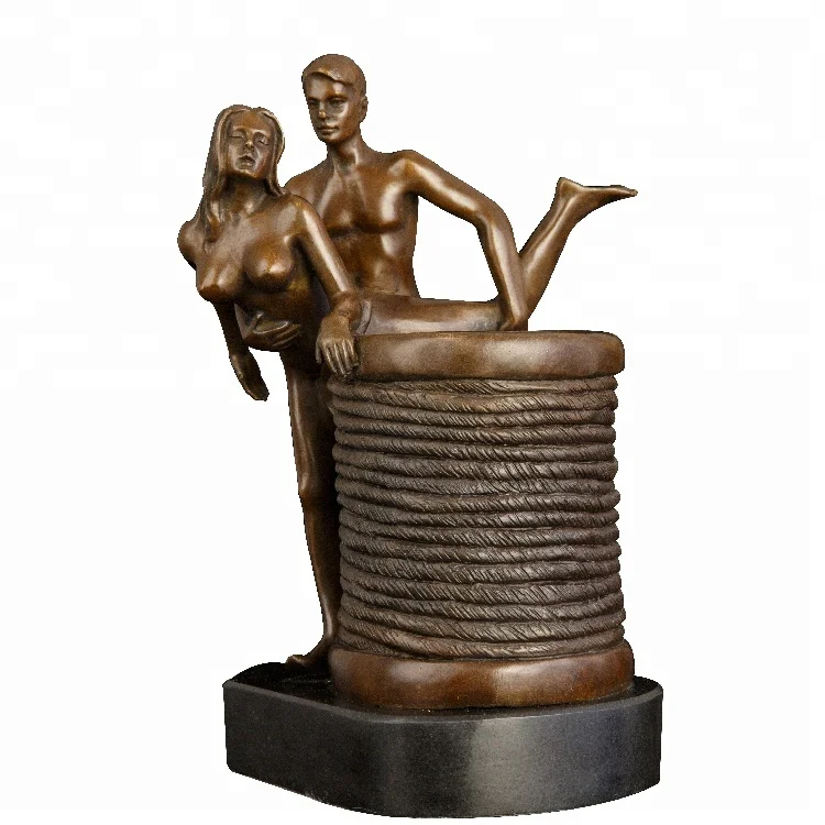 

ArtsHom DS-589 Erotic Make Love Bronze Statues Nude Woman Man Sculptures Eroticism Sexual love Lust Desire Girl WEDDING Decor, As picture or custom make