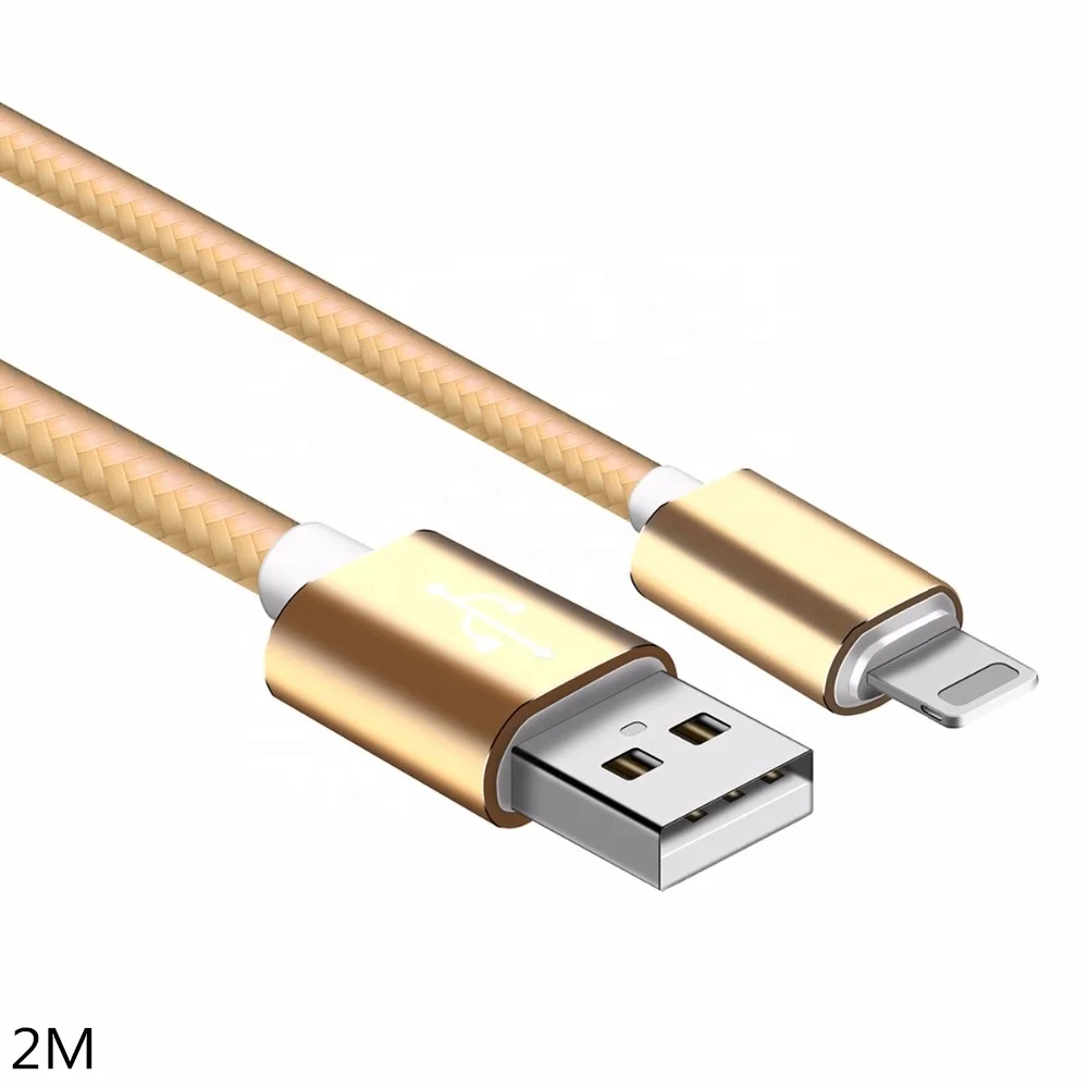 

2M Length Nylon Braided Fast USB Charging Data Cable for iphone Usb Micro USB Type-C, Blue /rose gold /black /silver /gold /rose red