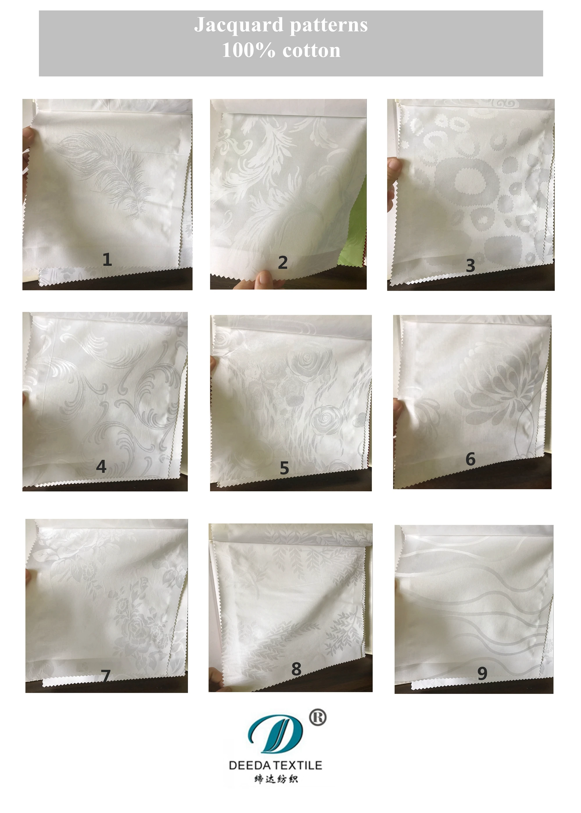 Deeda Factory 100 Egyptian Cotton 300t 400t Satin Bed Sheet Fabric