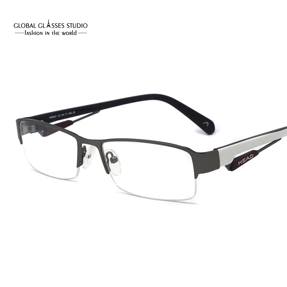 

New Fashion Future Technology Optical Frame Design Halfrim Metal Frame Hign Quality Temples Eyewear HD640