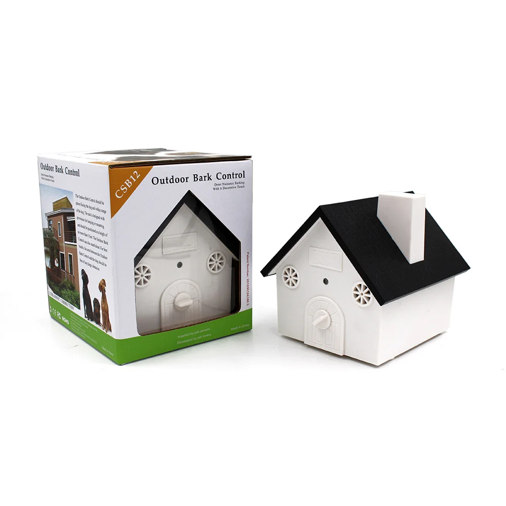 

New Upgrade High Quality Birdhouse Indoor Outdoor Ultrasonic Sonic Pet Dog Anit No Bark Deterrent Control Unit Trainer Device, Black;brown