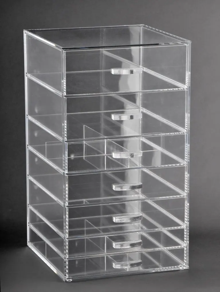 Buy Acrylic Cosmetic Cube Organizer Makeup Case 7 Drawer A7 In