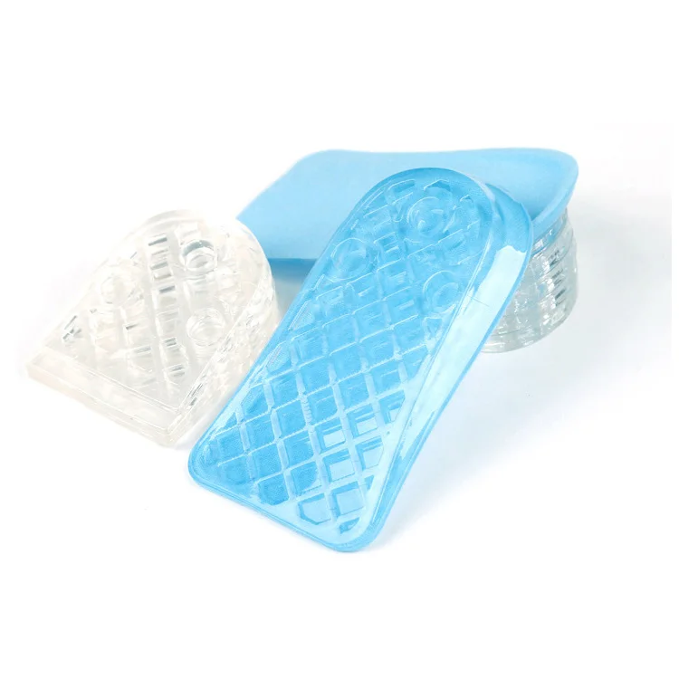 

five layers 3.5cm high adjustable PU gel hidden height boosting increasing insoles wholesale, Clear