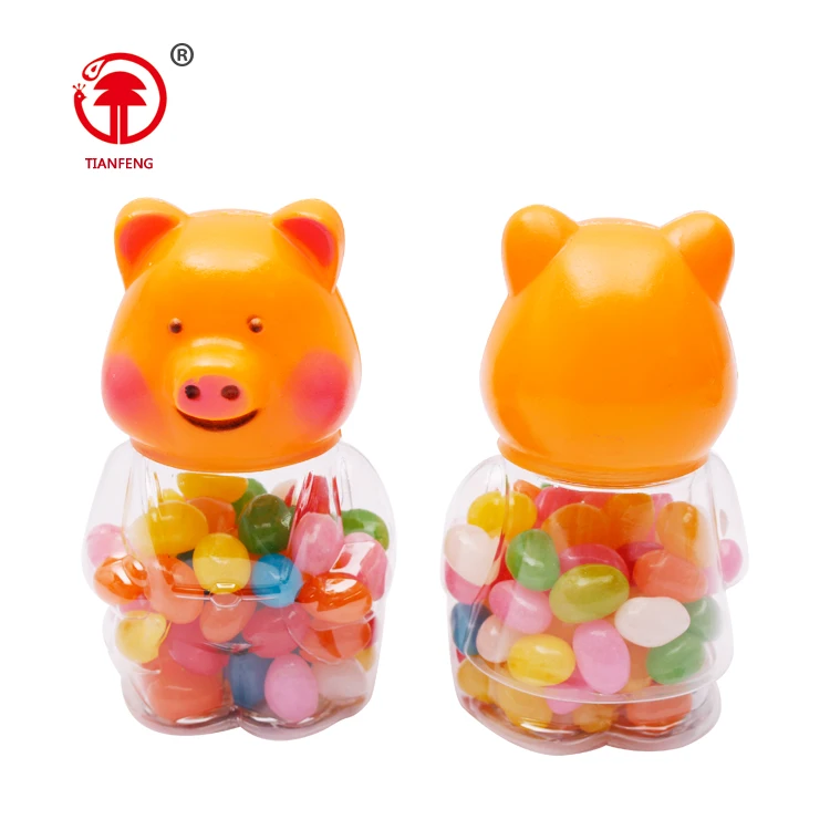 Novelty Pig Toy Jelly Bean Piggy Shaped For Playing Color Jelly Pig