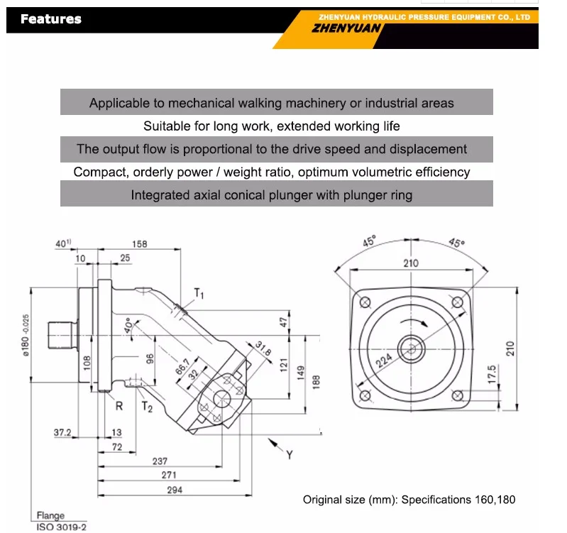 2018 hot sell A2FO Rexroth hydraulic motor