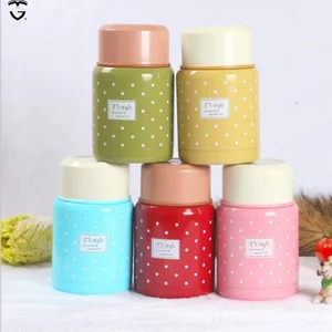 Image of 350mL Stainless Steel Leak Proof Vacuum Insulated Thermos Flask Food Jar with Lid and spoon