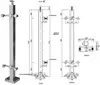 Balcony Stainless Steel Railing Design Round Post With Glass Arm