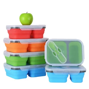 Oven safe silicone food storage container durable lunch box with Lid