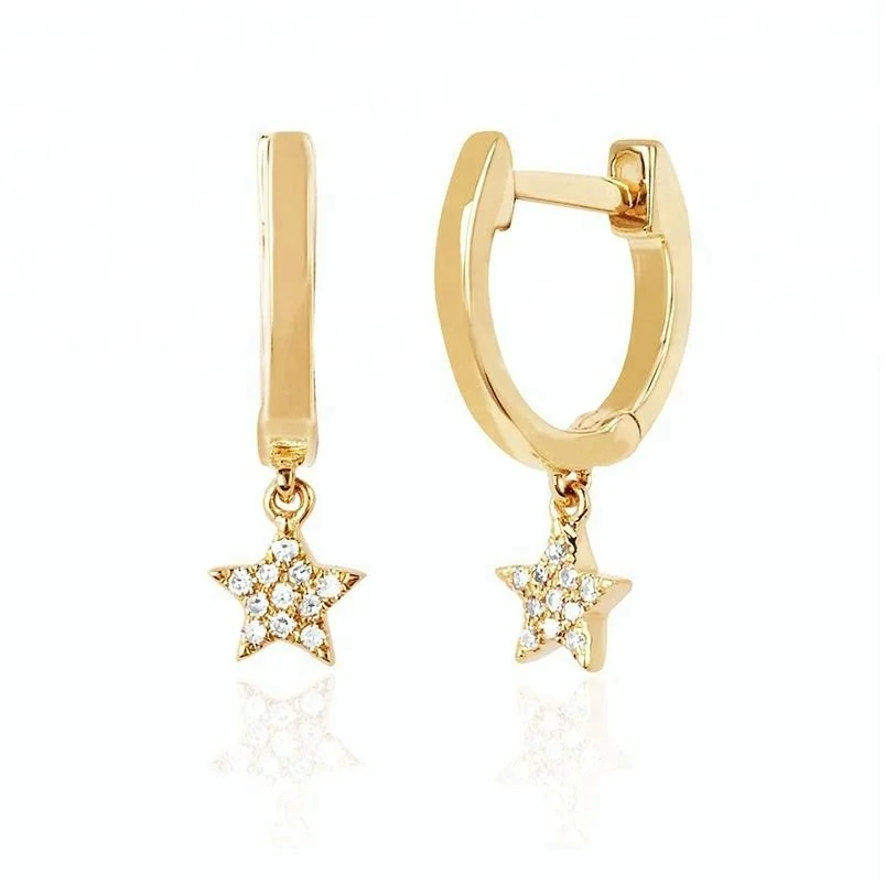 

Gemnel jewelry small hoop 925 silver cubic zirconia drop earring earrings