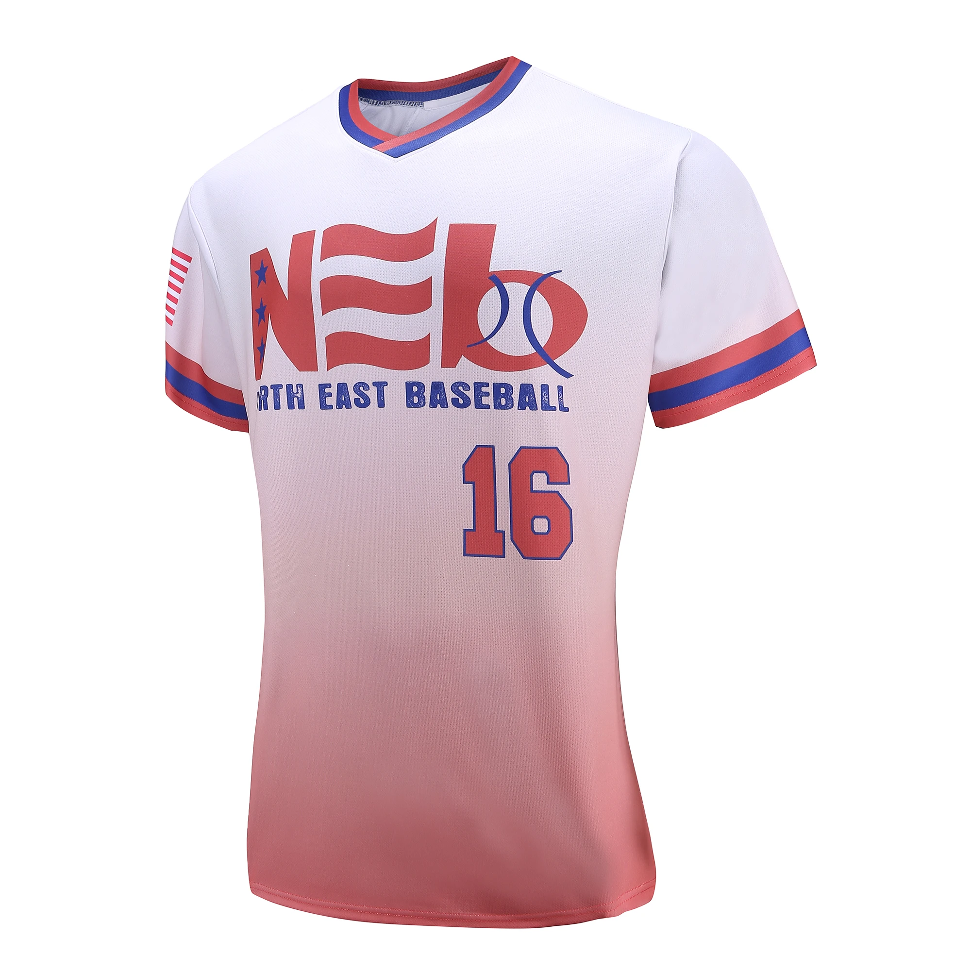 新设计 100% 聚酯棒球球衣快干棒球 t恤