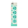 Night light effects multiple switch power strip 3 outlet surge protector with 2 usb ports