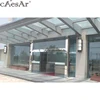 ES200 Commercial pedestrian frameless glass automated 4 panels sliding doors with motion sensor