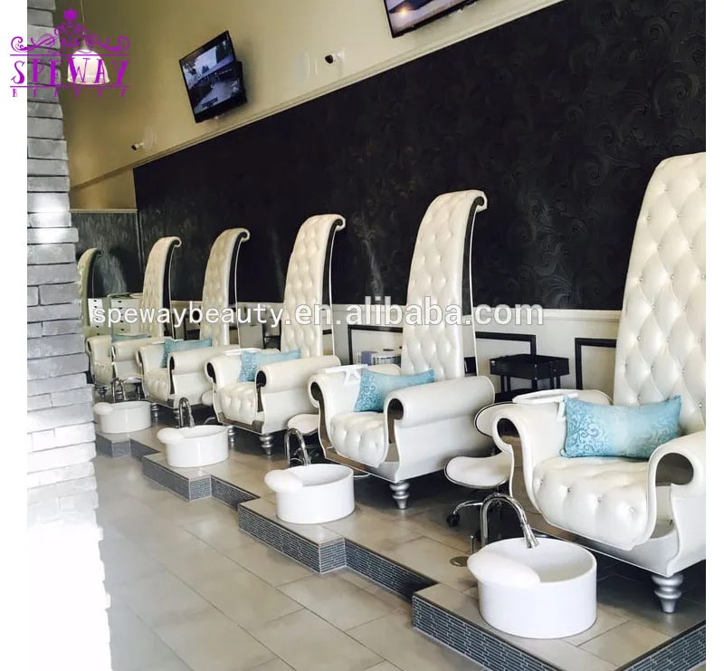 2024 New Products Black Luxury Throne Spa Pedicure Salon Chair Wholesale Foot Spa Pedicure Chair