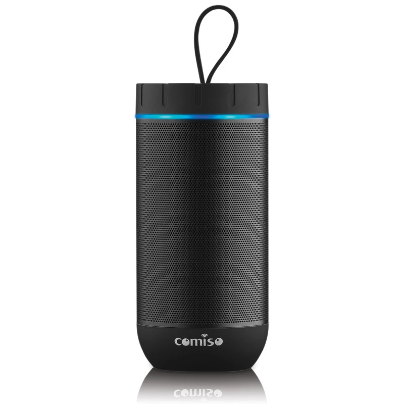 Comiso Outdoor Wireless Portable Waterproof Bluetooth Speaker 24 Hours Playtime 12W Drivers Passive Radiator