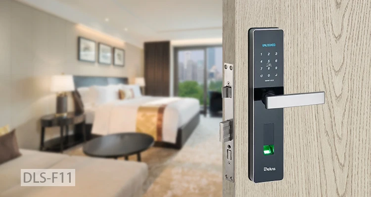 
Deluns remote control APP rfid card code smart fingerprint lock hotel office apartment 