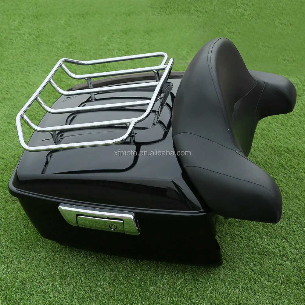 13.7" Tour Pak + Luggage Rack W/ Backrest For Touring Road King Glide