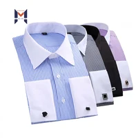 

2020 Hot Wholesale Contrast Collar and Cuff Different Color Uniform Shirt With French Cuff Shirt for Man