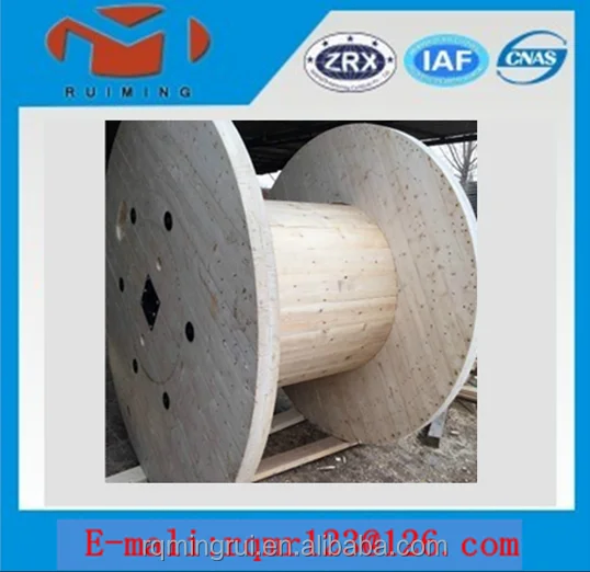 Large Pine Timber Wooden Industrial cable Reel For Sale