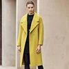 2019 winter new women's belt decorated with long wool coat