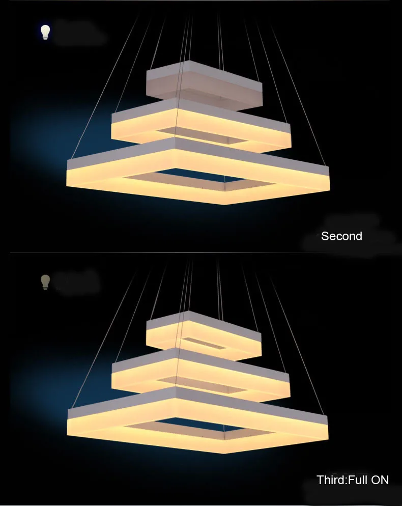 luces colgantes led modernas para comedor sala de estar lampara colgante acrilica rectangular buy luz colgante con tela de sombra colgante luz