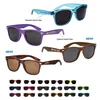 Competitive price logo printed classic two-tone frame eye wear UV 400 protection folding ray small rivet wholesale sunglasses